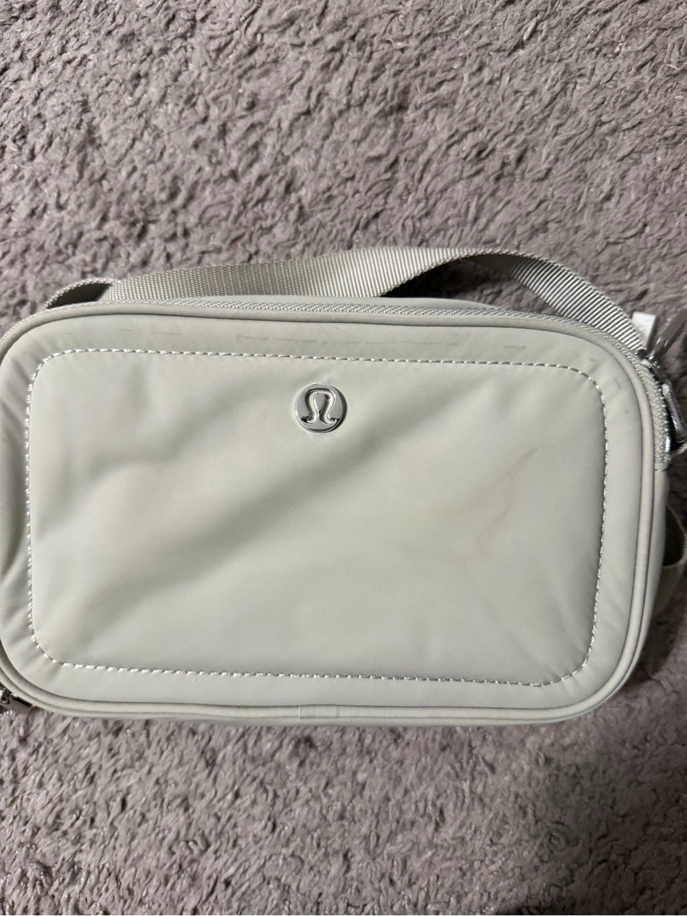 lululemon athletica Light Gray Crossbody Bag